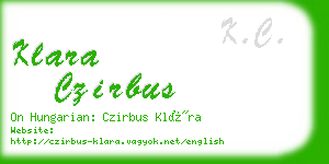 klara czirbus business card
